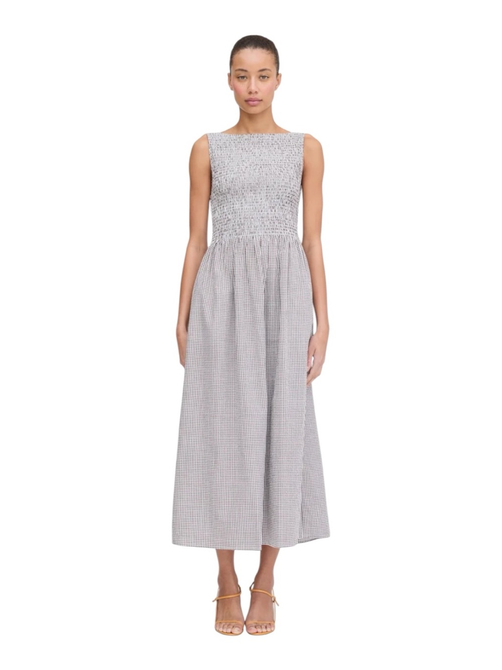 NEW Hill House Cosima Nap dress. Chocolate Gingham. S. NWT. - Picture 3 of 9